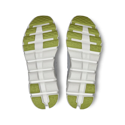 Soles of the On Cloudflow 4 White-Sand women’s running shoes 