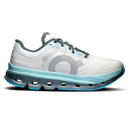 Right side view of the On Cloudflow 5 Arctic-Stone women’s running shoe 