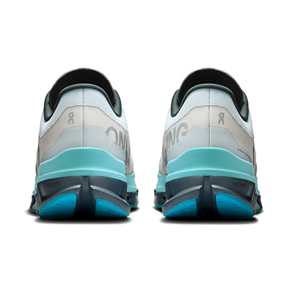 Back view of the On Cloudflow 5 Arctic-Stone women’s running shoe 