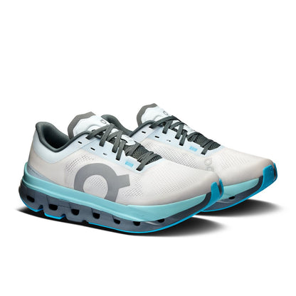 45-degree view of the On Cloudflow 5 Arctic-Stone women’s running shoe 
