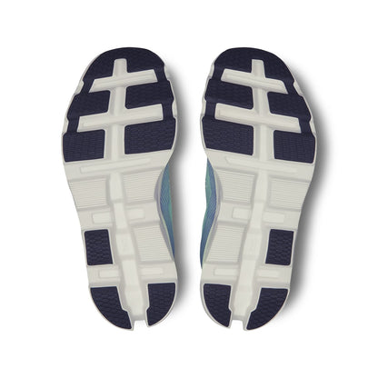 Soles of the On Cloudmonster 2 Mineral Aloe women’s running shoes 
