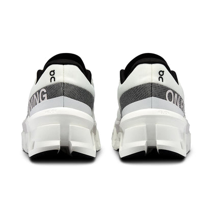 Back view of the On Cloudmonster 2 White-Frost women’s running shoe 