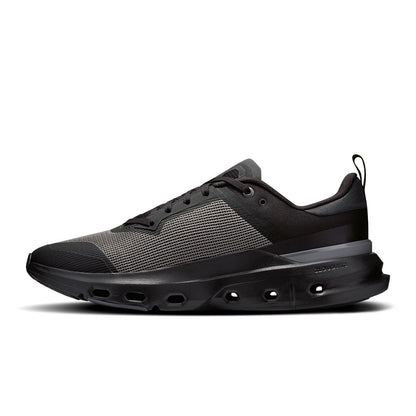 Left side view of the Road Running On Cloudpulse Next Black-Stone men’s running shoe 