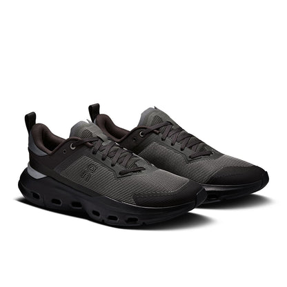 45-degree view of the Road Running On Cloudpulse Next Black-Stone men’s running shoe 