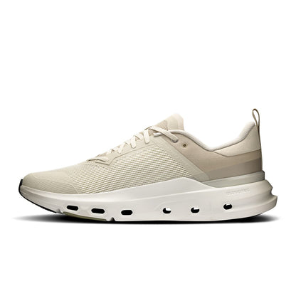 Left side view of the Road Running On Cloudpulse Next Pelican-Ghost men’s running shoe 