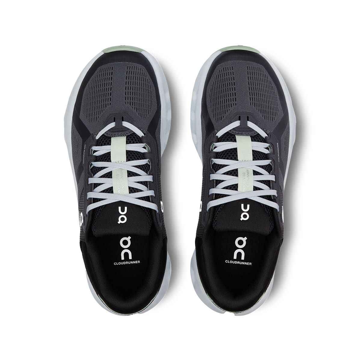 Top view of the On Cloudrunner 2 Shadow Lima women’s running shoes #color_shadow-lima