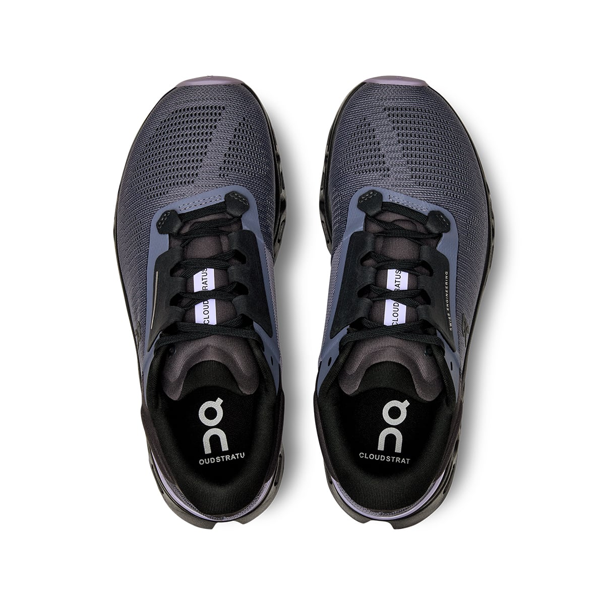 Top view of the On Cloudstratus 3 Metal Wisteria women’s running shoes 