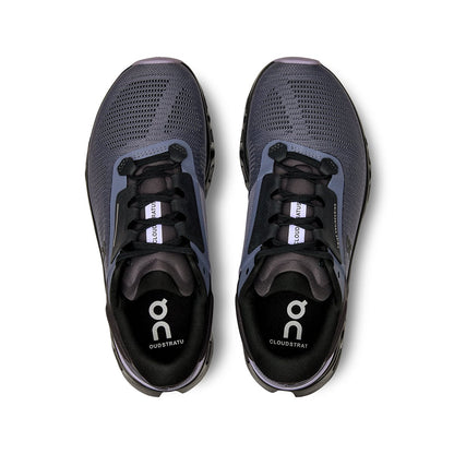 Top view of the On Cloudstratus 3 Metal Wisteria women’s running shoes 