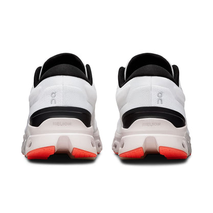 Back view of the On Cloudstratus 3 White Sand women’s running shoe 