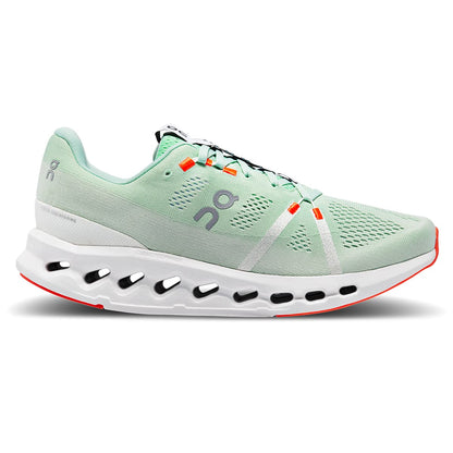 Right side view of the On Cloudsurfer 7 Creek-White men’s running shoe 
