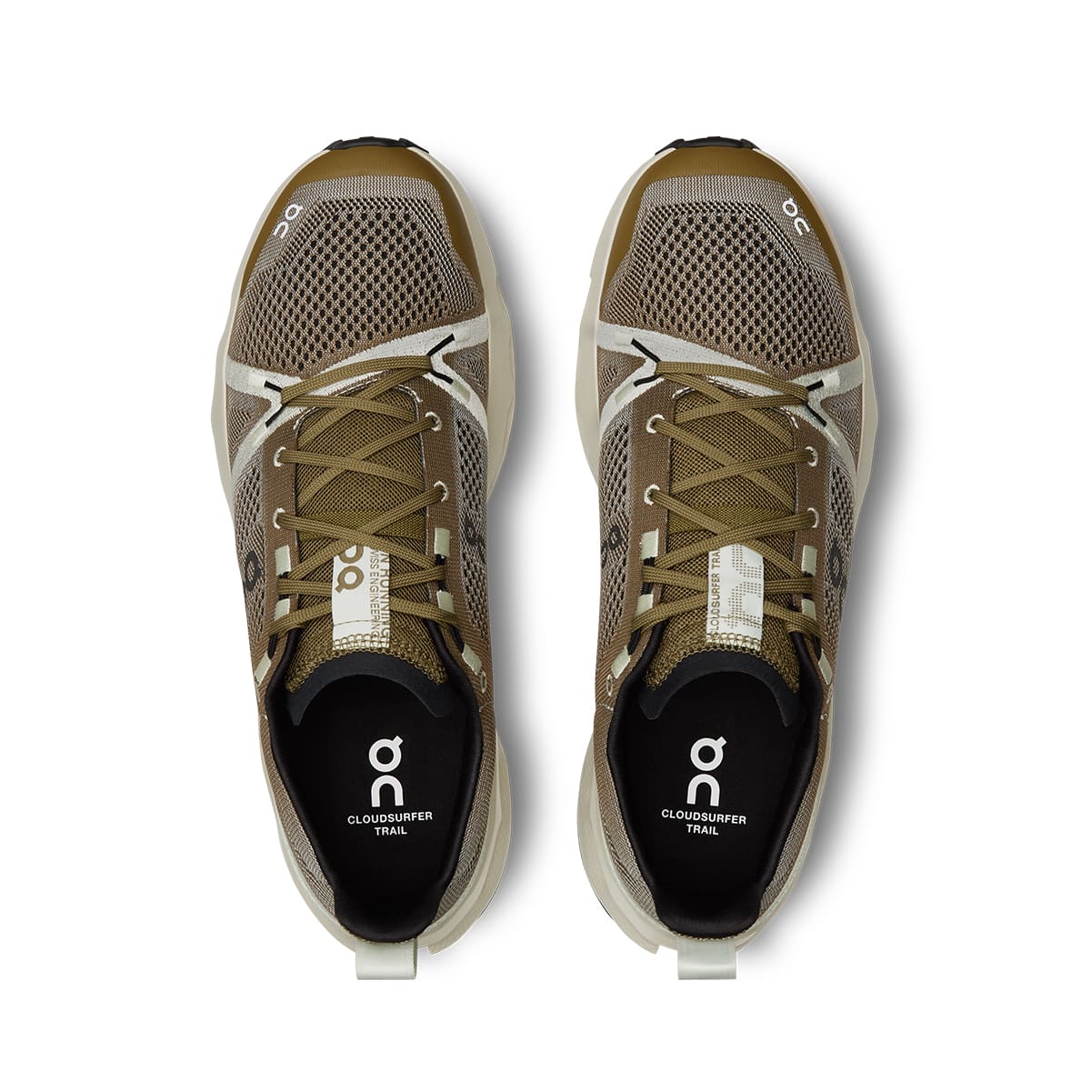 Top view of the On Cloudsurfer Hunter Ice men’s running shoes #color_hunter-ice