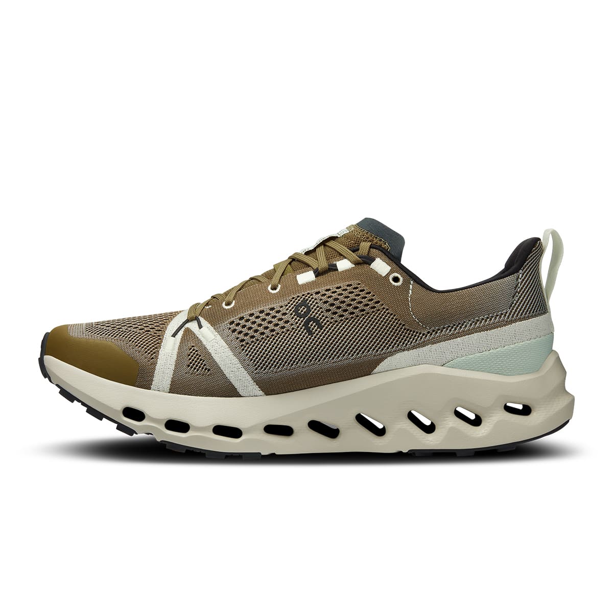 Left side view of the On Cloudsurfer Hunter Ice men’s running shoe #color_hunter-ice