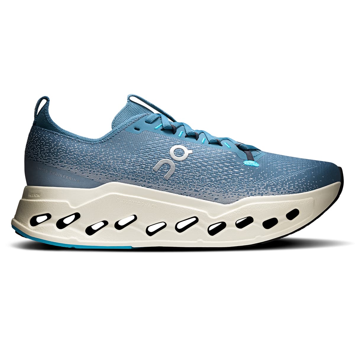 Right side view of the Road Running On Cloudsurfer-Max Dust-Ivory men’s running shoe 
