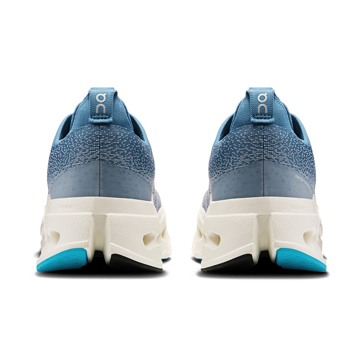 Back view of the Road Running On Cloudsurfer-Max Dust-Ivory men’s running shoe 
