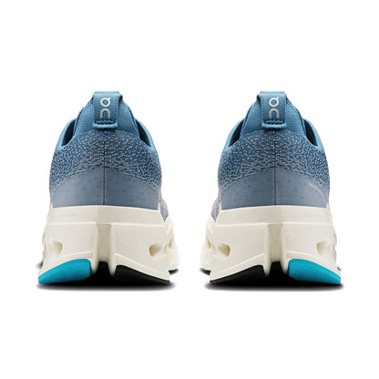 Back view of the Road Running On Cloudsurfer-Max Dust-Ivory men’s running shoe 