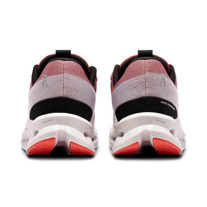 Back view of the On Cloudsurfer Auburn-Frost women’s running shoe 