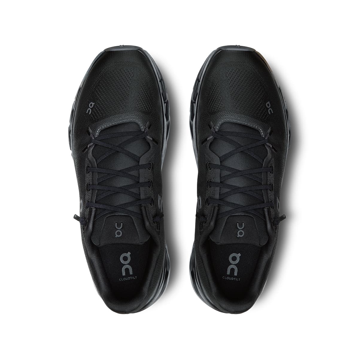 Left side view of the On Cloudtilt Eclipse-Black men’s running shoe 