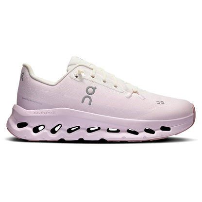 Right side view of the On Cloudtilt Ivory Orchid women’s running shoe 