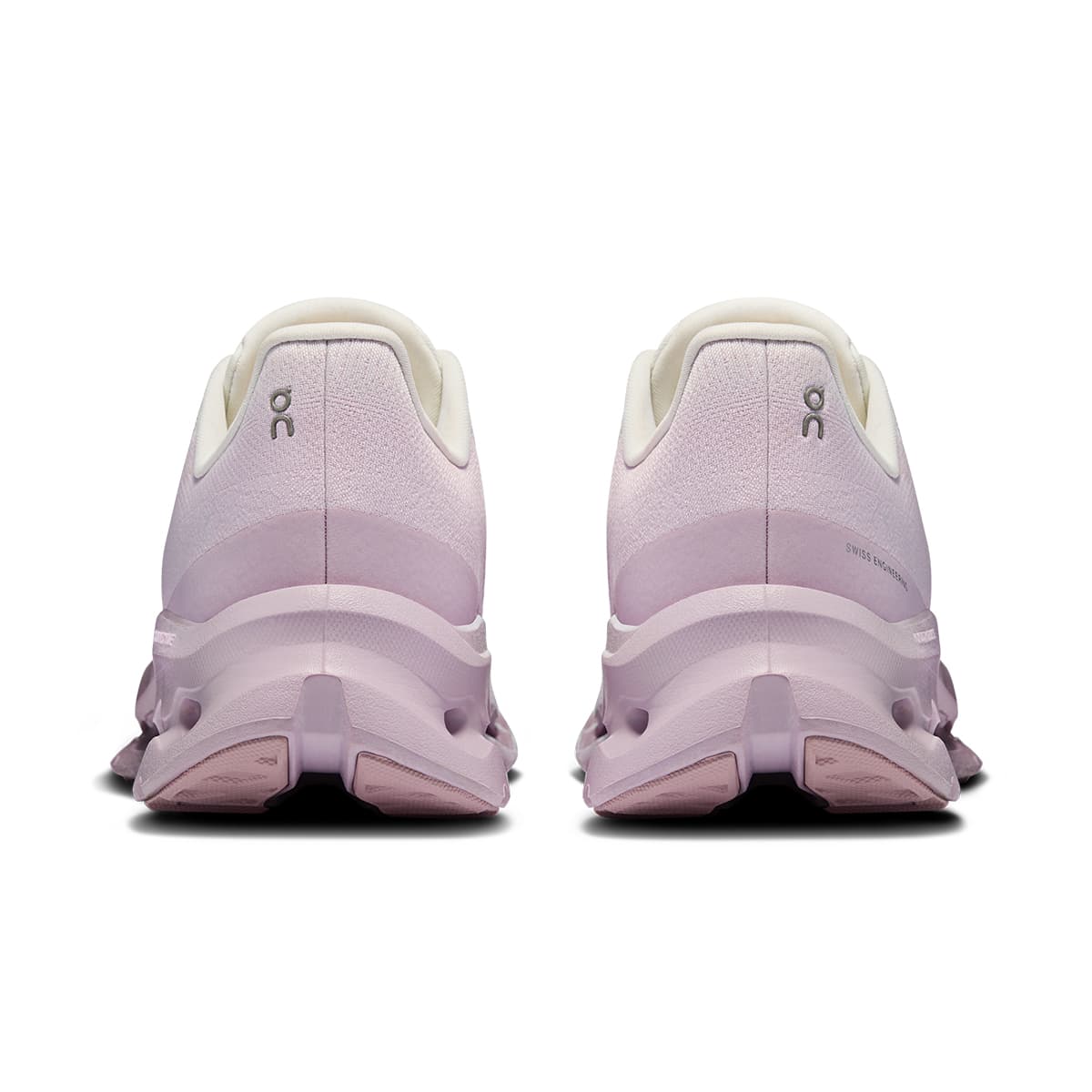 45-degree view of the On Cloudtilt Ivory Orchid women’s running shoe 