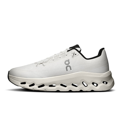 Left side view of the On Cloudtilt Pearl-Ice men’s running shoe 