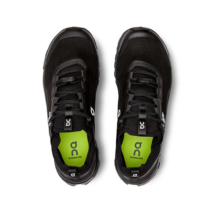 Top view of the On Cloudultra 2 All Black women’s running shoes 