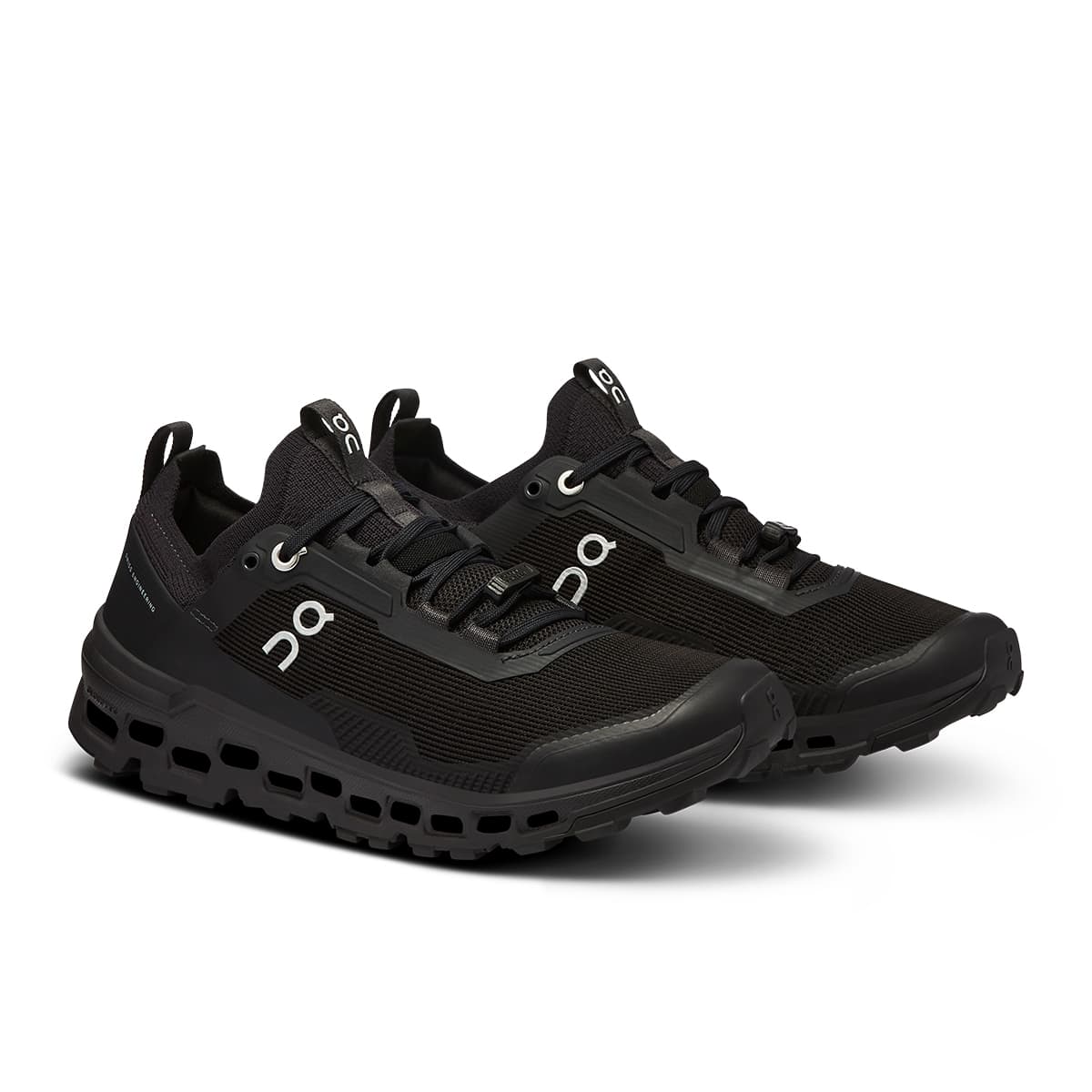 45-degree view of the On Cloudultra 2 All Black women’s running shoe 