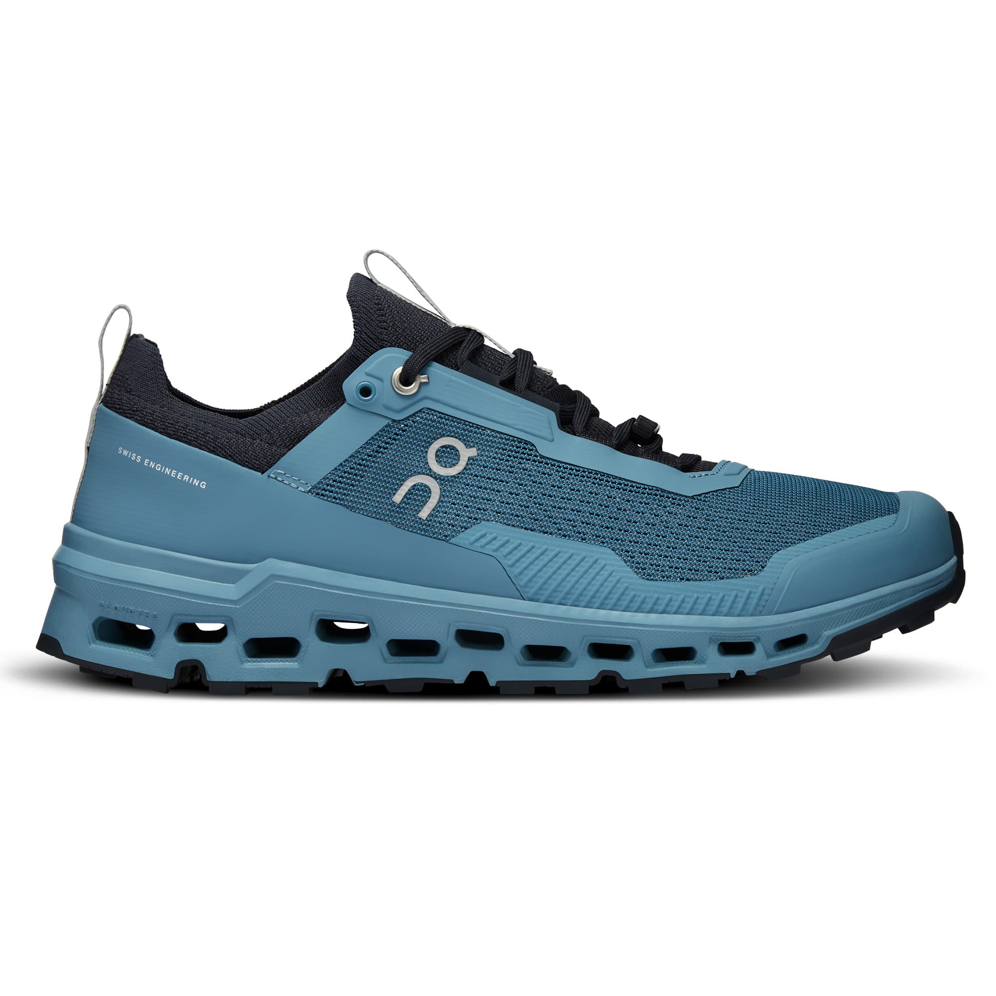 Right side view of the On Cloudultra 2 Wash Navy men’s running shoe #color_wash-navy
