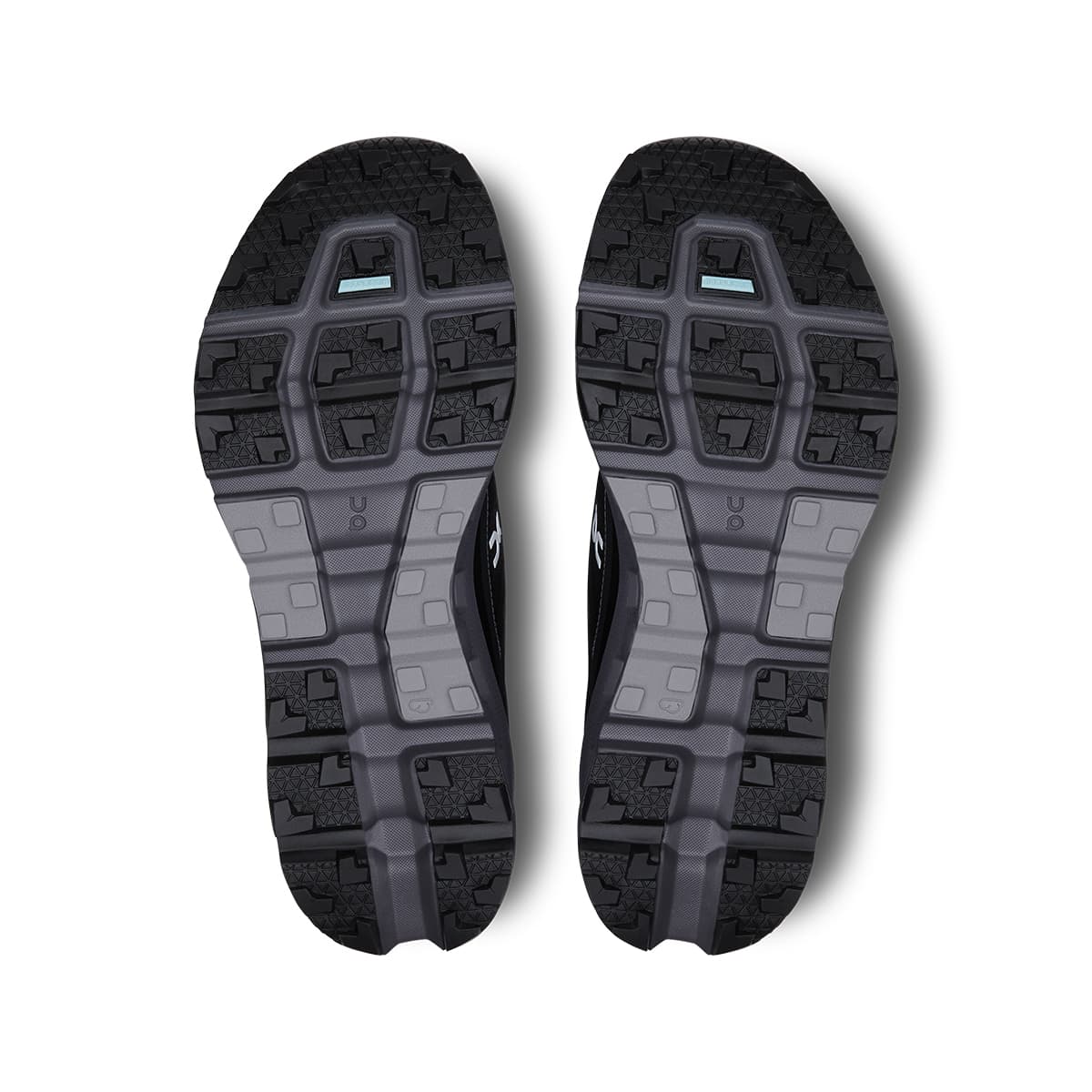 Soles of the On Cloudvista 2 Black Eclipse women’s running shoes #color_black-eclipse