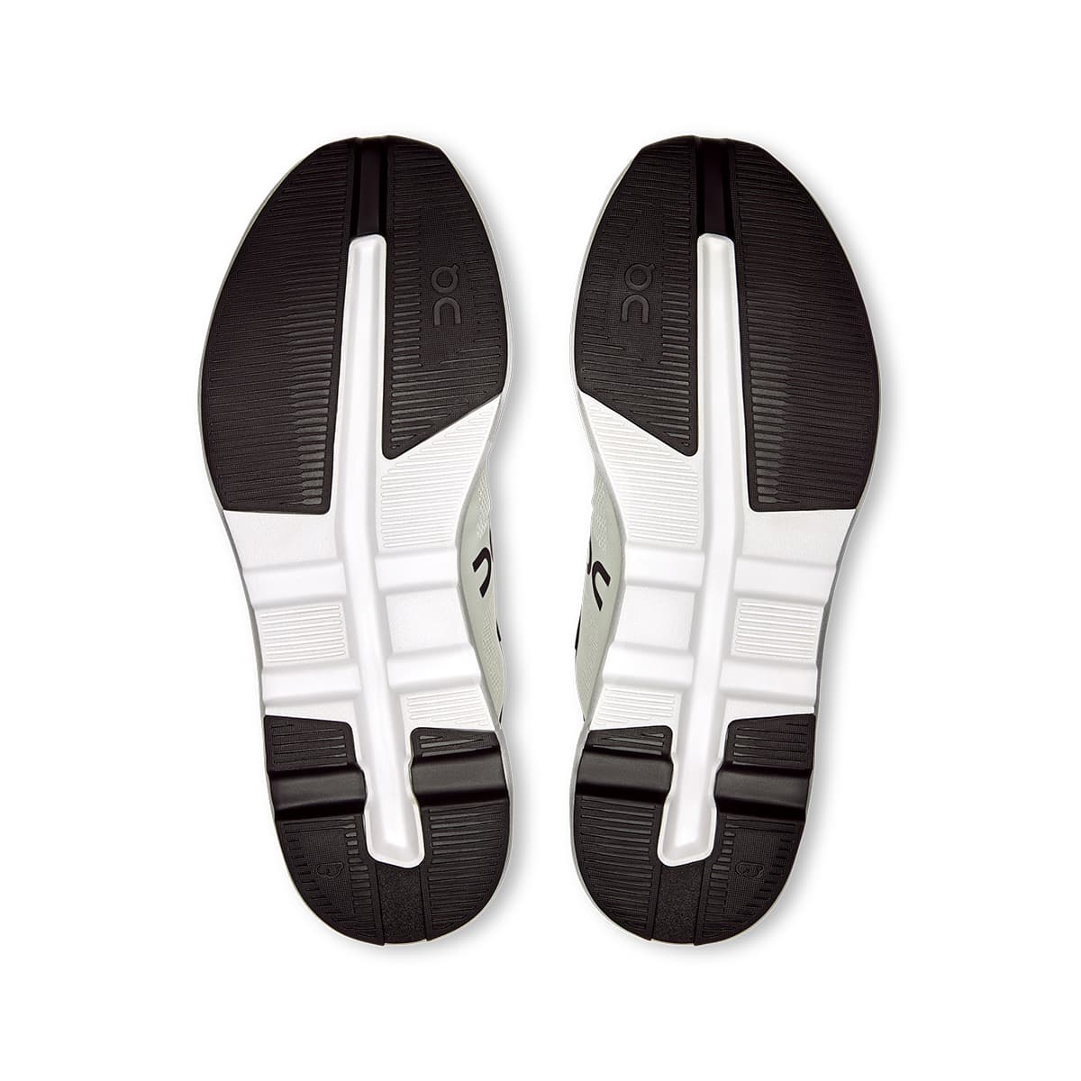 Soles of the On Cloudzone Ice-Black men’s running shoes 