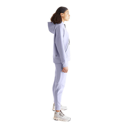 Women wearing the On Hoodie Colour Lavender Ox - Side View 
