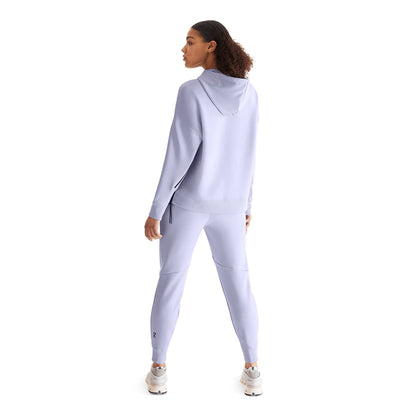 Women wearing the On Hoodie Colour Lavender Ox - Back View 