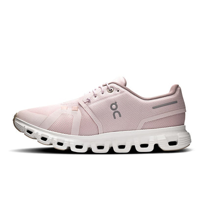 Left side view of the On Cloud 6 Orchid-Fade women’s running shoe 