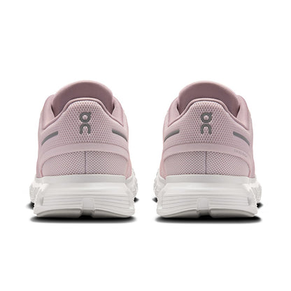 Back view of the On Cloud 6 Orchid-Fade women’s running shoe 