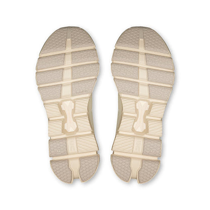 Soles of the On Cloud X 4 Ghost-Dew women’s running shoes 