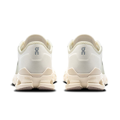 Back view of the On Cloud X 4 Ghost-Dew women’s running shoe 