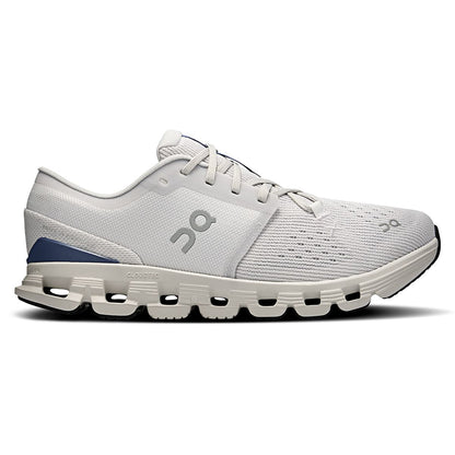 Right side view of the On Cloud X 4 Lavender-Acai women’s running shoe 