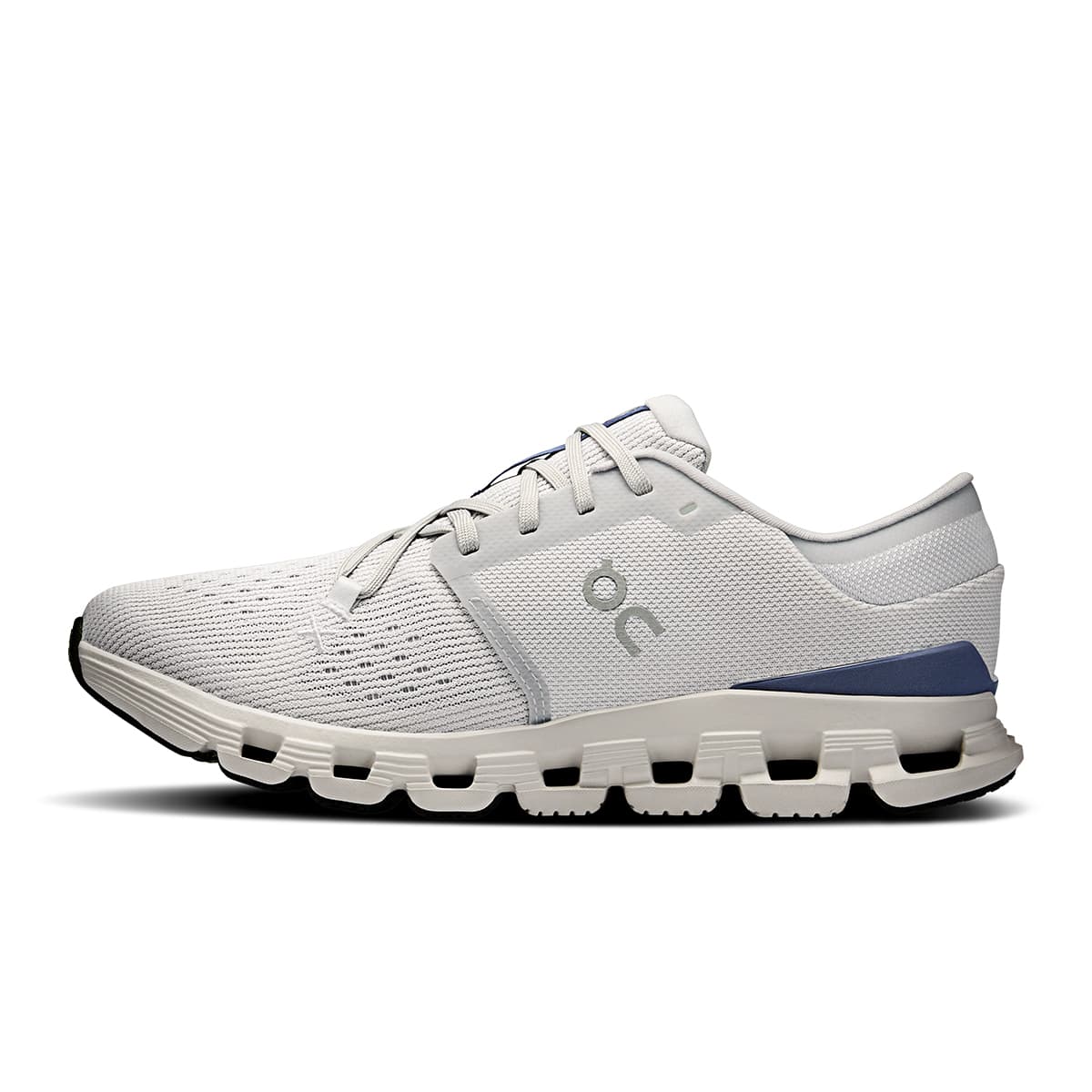 Left side view of the On Cloud X 4 Lavender-Acai women’s running shoe 