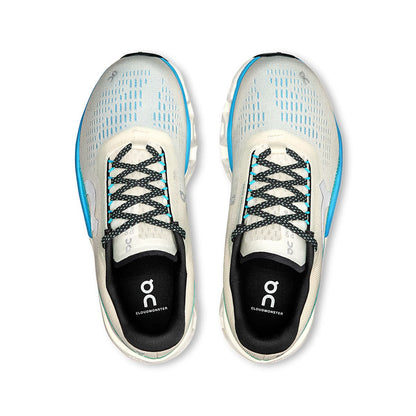 Top view of the On Cloudmonster 2 Cream Horizon women’s running shoes 