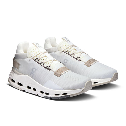45-degree view of the On Cloudnova 2 Ice Sand women’s running shoe 