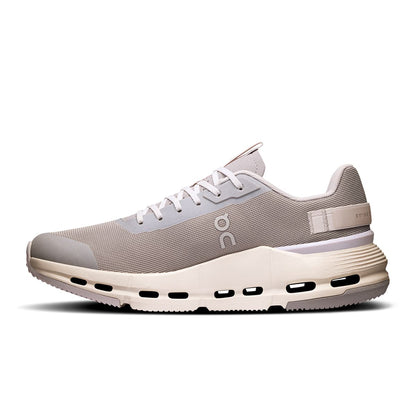 Left side view of the On Cloudnova Form 2 Fog Lavender women’s running shoe 