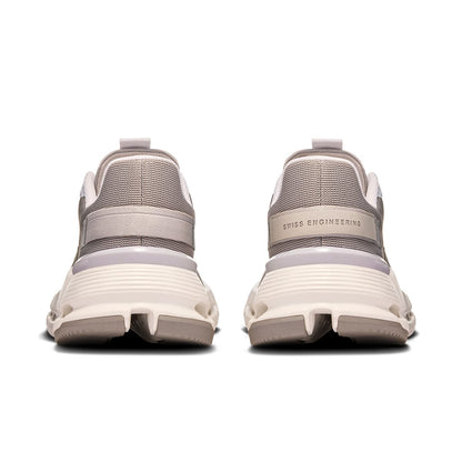 Back view of the On Cloudnova Form 2 Fog Lavender women’s running shoe 