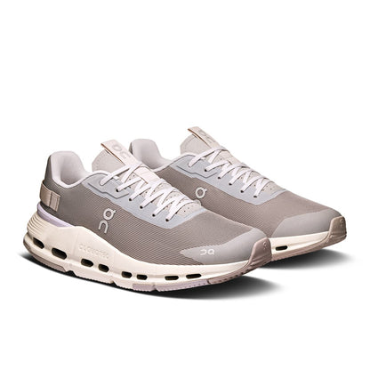 45-degree view of the On Cloudnova Form 2 Fog Lavender women’s running shoe 