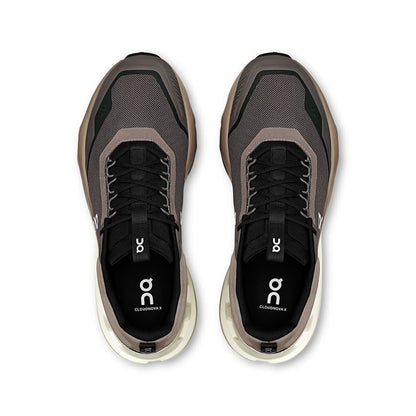 Top view of the On Cloudnova X Eclipse-Black men’s running shoes 