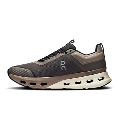 Left side view of the On Cloudnova X Eclipse-Black men’s running shoe 