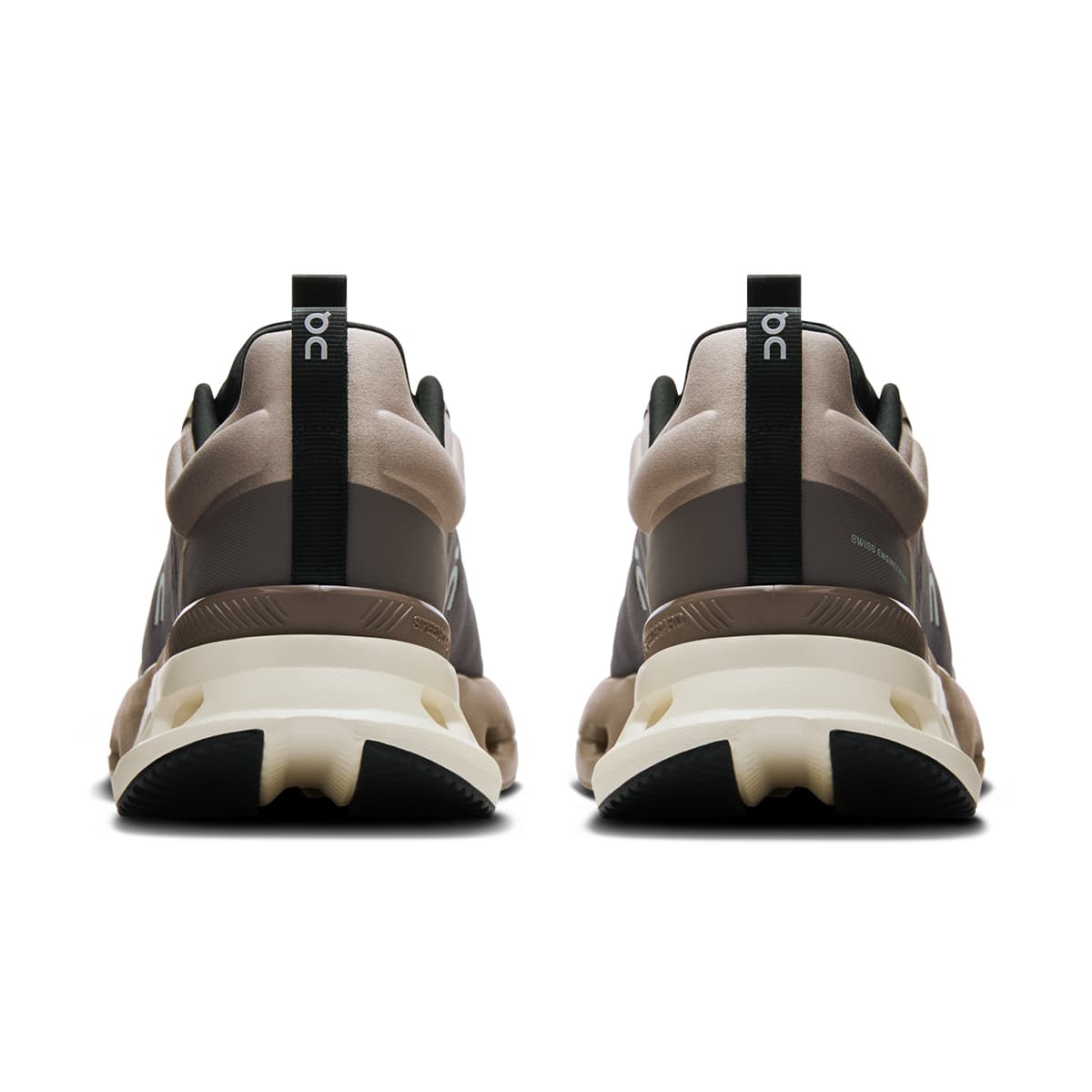 Back view of the On Cloudnova X Eclipse-Black men’s running shoe 