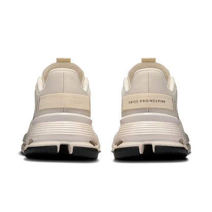 Back view of the On Cloudnoa Form 2 TT Cream-Ivory women’s running shoe 