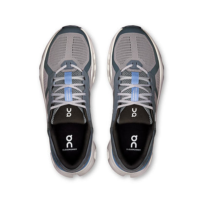 Top view of the On Cloudrunner 2 Alloy-Chambray men’s running shoes 