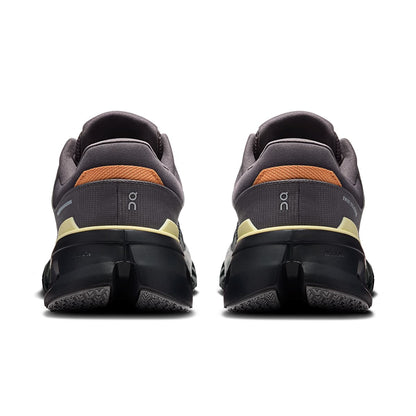 Back view of the On Cloudrunner 2 Rock-Tangerine men’s running shoe 