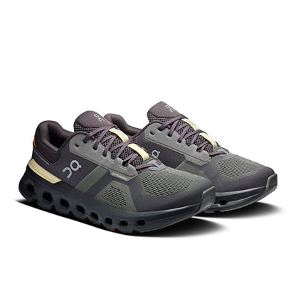 45-degree view of the On Cloudrunner 2 Rock-Tangerine men’s running shoe 