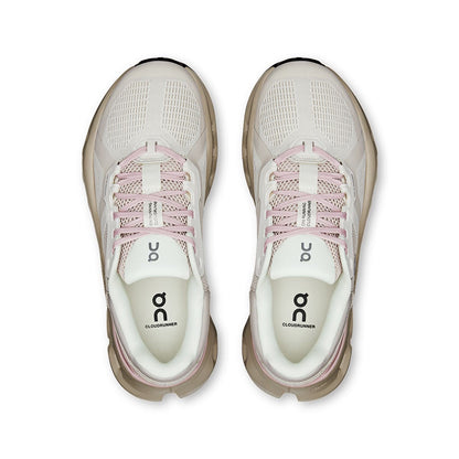 Top view of the On Cloudrunner 2 Silver-Mauve women’s running shoes 